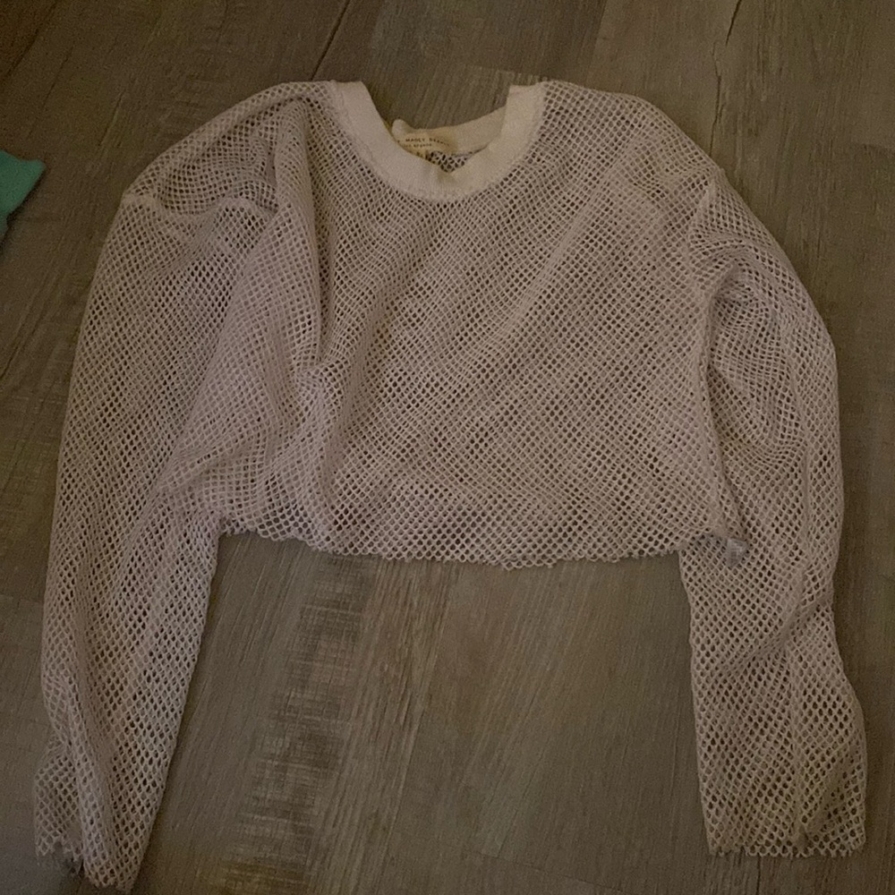 TRULY MADLY DEEPLY MESH LONG SLEEVE TOP